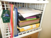 paper trays to organize our paper (printer, construction, card stock, clipboards)